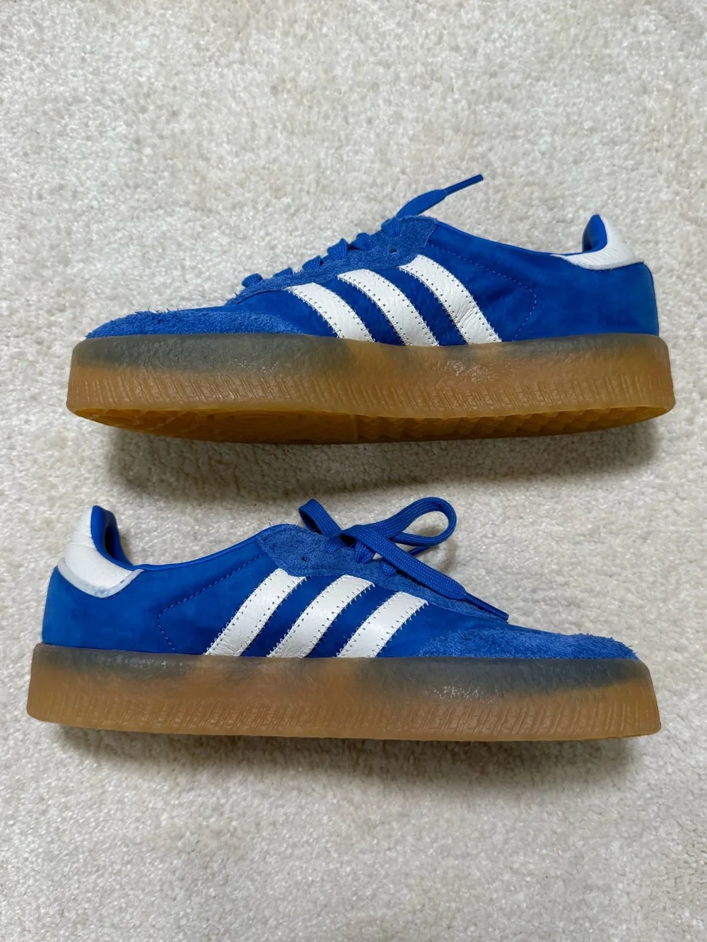 Adidas Sambae Sneakers Cloud White Silver Metallic Gum JI2743 Size 7.5